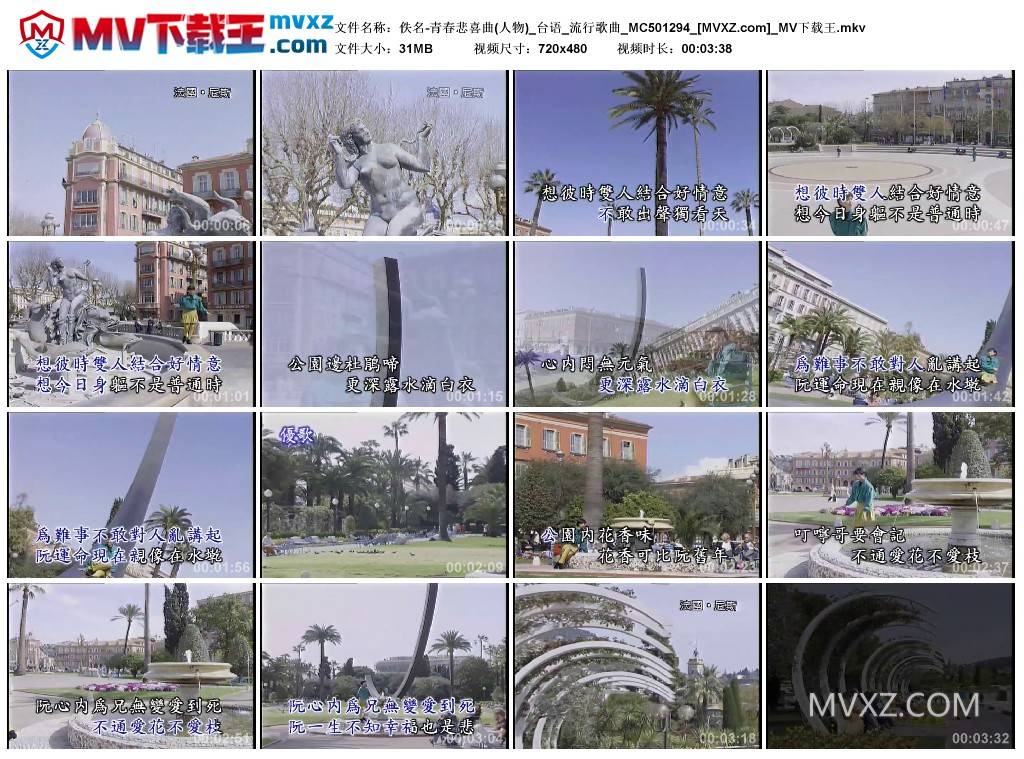佚名-青春悲喜曲(人物)_台语_流行歌曲_MC501294